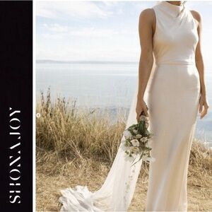 SHONA JOY LA LUNE HIGH NECK BIAS MAXI CREAM 4 ShonaJoy